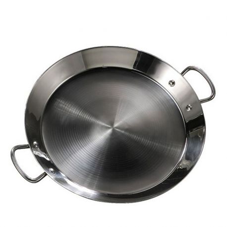 Plat à Paella inox 32cm spécial induction pour 5 personnes