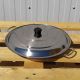 Plat à paella Induction en inox anti-adhésive 32cm + couvercle pour 5 personnes