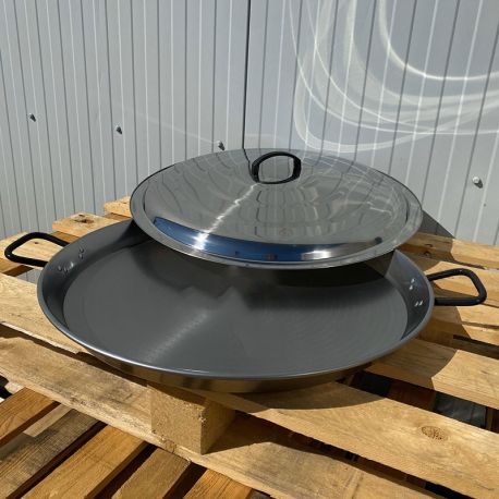 Plat à Paella 60cm Garcima Pata Negra + couvercle inox