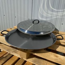 Plat à Paella 30cm Induction Garcima Pata Negra + couvercle inox