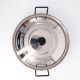 Poêle creuse émaillée 36cm avec couvercle Inox - Garcima
