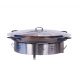 Mini kit à paella - 85 personnes - Pare-flamme inox - Plat acier - couvercle