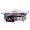Mini kit à paella - 50 personnes - Pare-flamme inox - Plat acier - couvercle