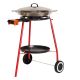 Kit à paella sur roues - poêle inox avec couvercle inox 20 personnes