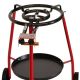 Kit à paella sur roues - poêle émaillée 20 personnes avec couvercle inox 