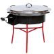 Kit à paella - BBQ60 pour 25 personnes - Plat acier 65cm avec couvercle inox