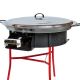 Kit à paella - BBQ60 pour 30 personnes - Plat acier avec couvercle inox et pare-flammes