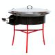 Kit à paella PRO - BBQ60 pour 40 personnes - Plat acier avec couvercle inox