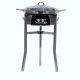 Kit à paella - Pare-flammes inox - 20 personnes - Plat et couvercle inox - thermocouple