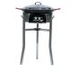 Kit à paella - Pare-flammes inox - 20 personnes - Plat anti-adhérent et couvercle inox - thermocouple