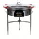 Kit à paella 85 personnes - Pare-flammes inox - Plat acier