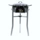 Kit à paella - Pare-flammes inox - 30 personnes - Plat émaillé et couvercle inox