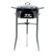 Kit à paella - Pare-flammes inox - 30 personnes - Plat émaillé et couvercle inox