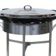 Kit à paella 85 personnes - Pare-flammes 70cm inox - Plat émaillé