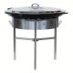 Kit à paella 85 personnes - Pare-flammes 70cm inox - Plat émaillé - veilleuse - thermocouple