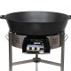 Kit tartiflette - pare flammes 80cm Inox - Plat fonte 80cm sur table - thermocouple pro