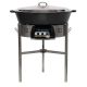 Kit tartiflette - pare flammes 80cm Inox - Plat fonte 80cm sur table - thermocouple pro