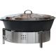 Kit tartiflette - pare flame 70 cm Inox - Plat fonte 80cm SUR TABLE - rechaud pro