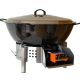 Kit Poêle creuse - BBQ40 pour 50 personnes - Plat creux émaillé 60cm - Couvercle