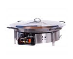 Kit paella Thermocouple - 40 personnes - Pare-flammes plan de travail 70cm inox - Plat pata negra avec couvercle inox