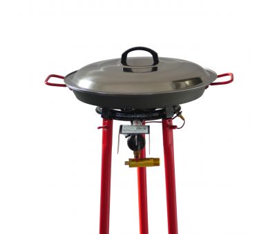 Kit à paella pour 7 personnes - poêle anti adhésive avec couvercle inox