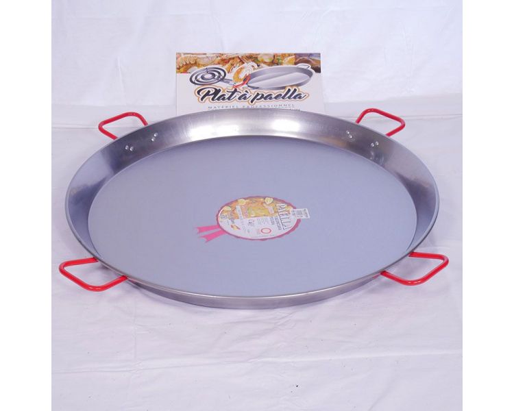 Plat à Paella 80cm Garcima acier pour 40 personnes