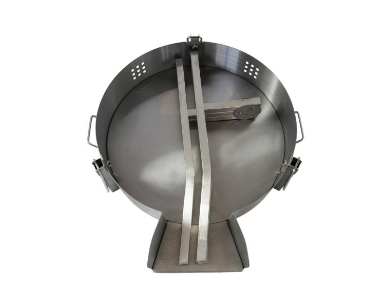 Kit à paella - Pare-flammes inox 45 cm - 20 personnes - Plat acier et couvercle inox