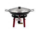 Kit à paella pour 10 personnes - poêle émaillée et couvercle inox