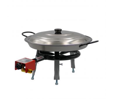 Kit à paella pour 12 personnes - Poêle acier - Couvercle inox en option