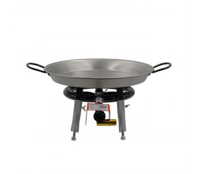 Kit à paella pour 14 personnes - Poêle acier 50 cm - Couvercle inox 